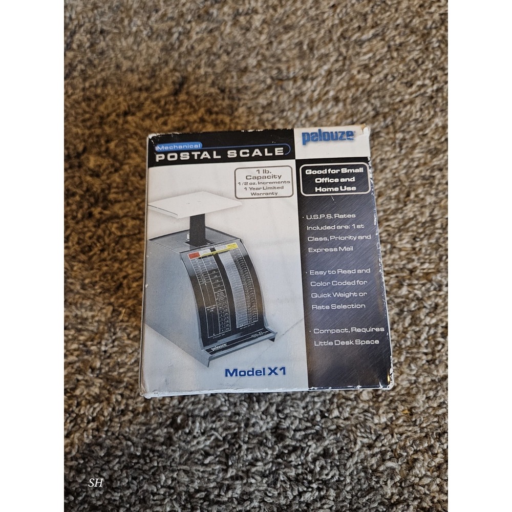 Pelouze X1 Mechanical Postal Scale 1 lb Capacity Desktop Mailing Scale Vintage